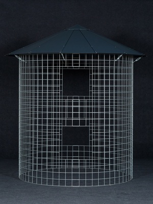  Dřevník velký 6m³  - střecha z hliníkového plechu - černá