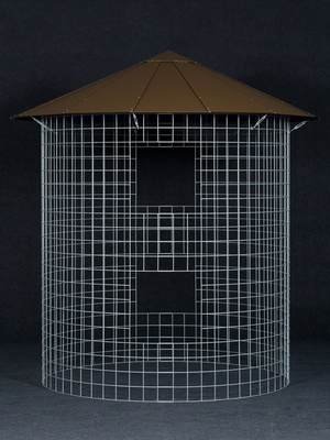  Dřevník velký 6m³  - střecha z hliníkového plechu - hnědá