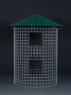  Dřevník malý 4m³ - střecha z hliníkového plechu - zelená