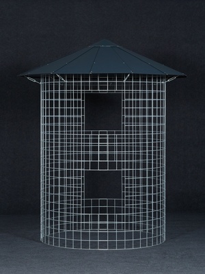 Dřevník malý 4m³ - střecha z hliníkového plechu - černá