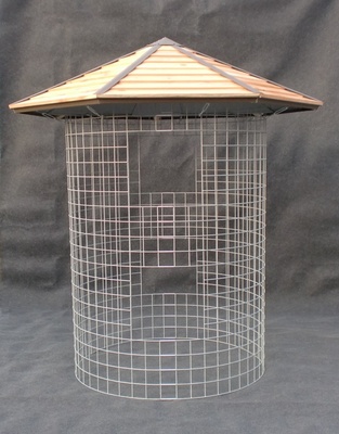 Dřevník malý 4m³ se dřevěnou střechou