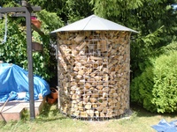 Dřevník velký 6m³ s pozinkovanou střechou