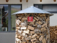 Dřevník velký 6m³ s pozinkovanou střechou