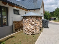 Dřevník velký 6m³ s pozinkovanou střechou