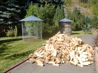 Dřevník velký 6m³ s pozinkovanou střechou