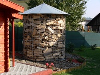 Dřevník velký 6m³ s pozinkovanou střechou