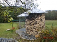 Dřevník velký 6m³ s pozinkovanou střechou