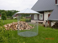 Dřevník velký 6m³ s pozinkovanou střechou