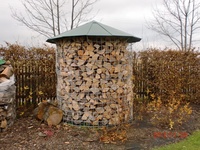 Dřevník velký 6m³ s hliníkovou střechou
