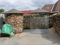 Dřevník velký 6m³ s hliníkovou střechou