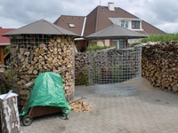 Dřevník velký 6m³ s hliníkovou střechou