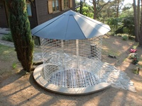 Dřevník velký 6m³ s hliníkovou střechou