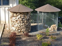 Dřevník velký 6m³ s hliníkovou střechou