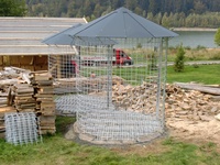 Dřevník velký 6m³ s hliníkovou střechou