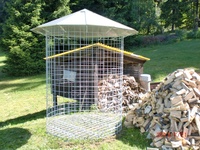 Dřevník malý 4m³ s pozinkovanou střechou