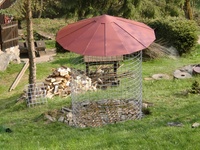 Dřevník malý 4m³ s hliníkovou střechou